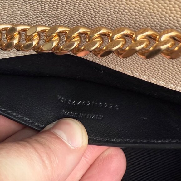 Saint Laurent Beige Grain de Poudre Medium Kate Chain Bag - Picture 13 of 16